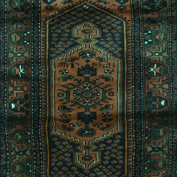 Machine Washable Persian Turquoise Traditional Area Rugs, wshtr3113turq