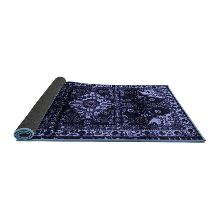 Sideview of Persian Blue Traditional Rug, tr3114blu
