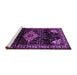 Sideview of Machine Washable Persian Purple Traditional Area Rugs, wshtr3114pur