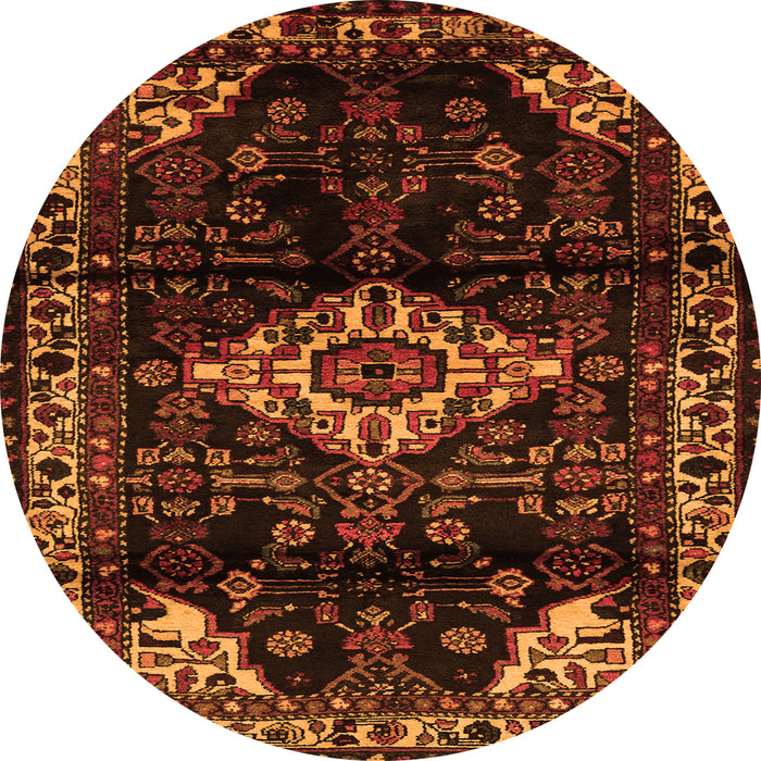 Square Persian Orange Traditional Rug, tr3114org