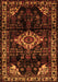 Serging Thickness of Machine Washable Persian Orange Traditional Area Rugs, wshtr3114org