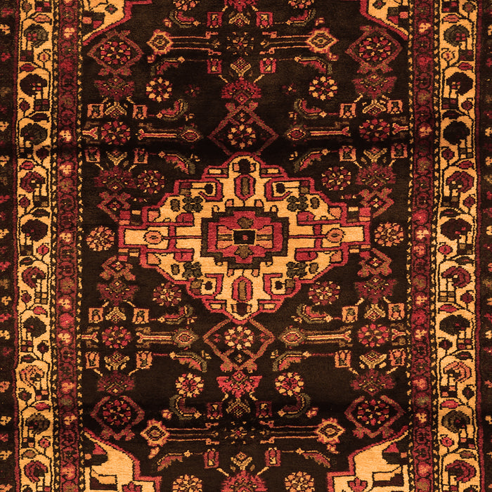 Serging Thickness of Machine Washable Persian Orange Traditional Area Rugs, wshtr3114org