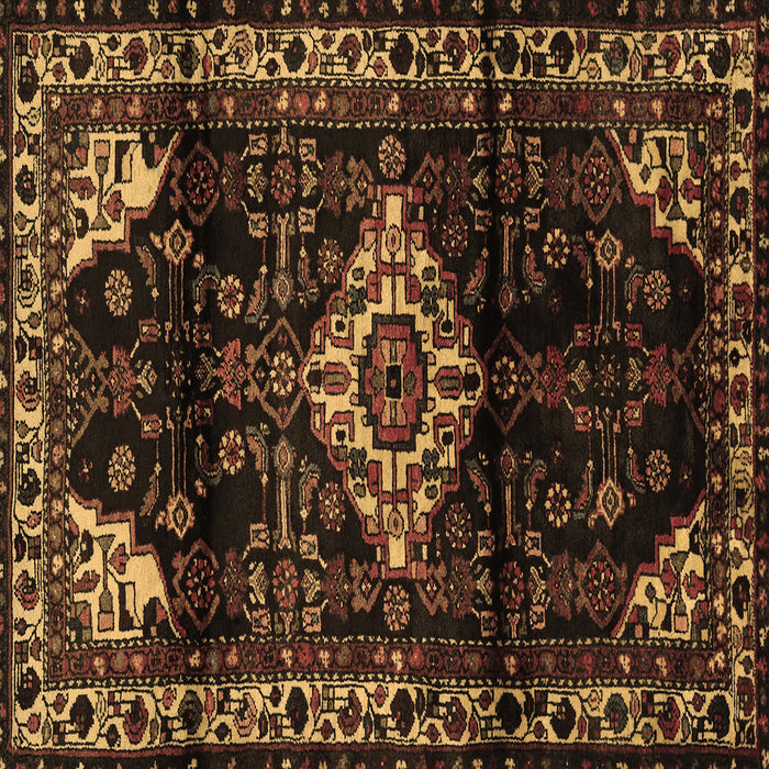 Square Persian Brown Traditional Rug, tr3114brn