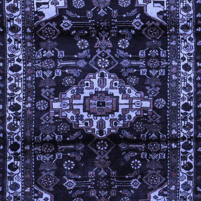 Machine Washable Persian Blue Traditional Rug, wshtr3114blu