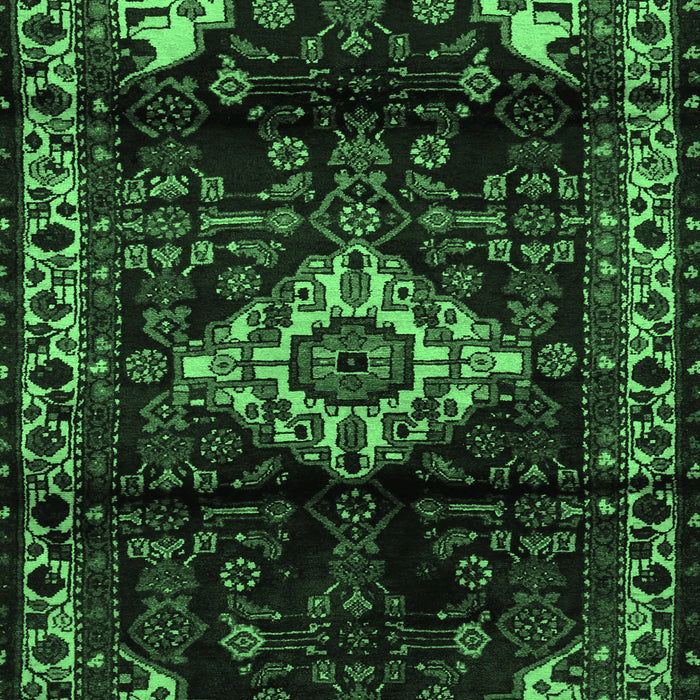 Machine Washable Persian Emerald Green Traditional Area Rugs, wshtr3114emgrn