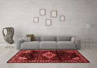 Machine Washable Persian Red Traditional Rug, wshtr3114red