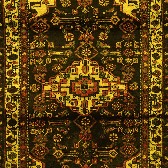 Machine Washable Persian Yellow Traditional Rug, wshtr3114yw