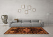 Machine Washable Persian Orange Traditional Area Rugs in a Living Room, wshtr3114org