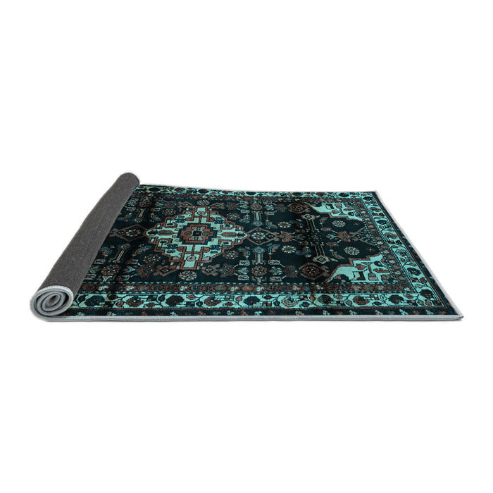Sideview of Persian Light Blue Traditional Rug, tr3114lblu