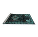 Sideview of Machine Washable Persian Light Blue Traditional Rug, wshtr3114lblu