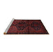 Sideview of Machine Washable Traditional Bakers Brown Rug, wshtr3115