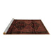 Sideview of Machine Washable Persian Brown Traditional Rug, wshtr3115brn