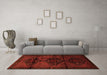 Machine Washable Persian Orange Traditional Area Rugs in a Living Room, wshtr3115org