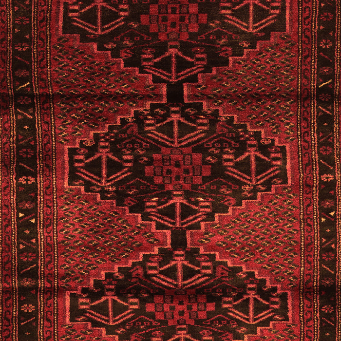Serging Thickness of Machine Washable Persian Orange Traditional Area Rugs, wshtr3115org