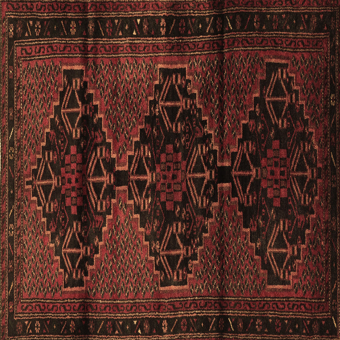 Square Persian Brown Traditional Rug, tr3115brn