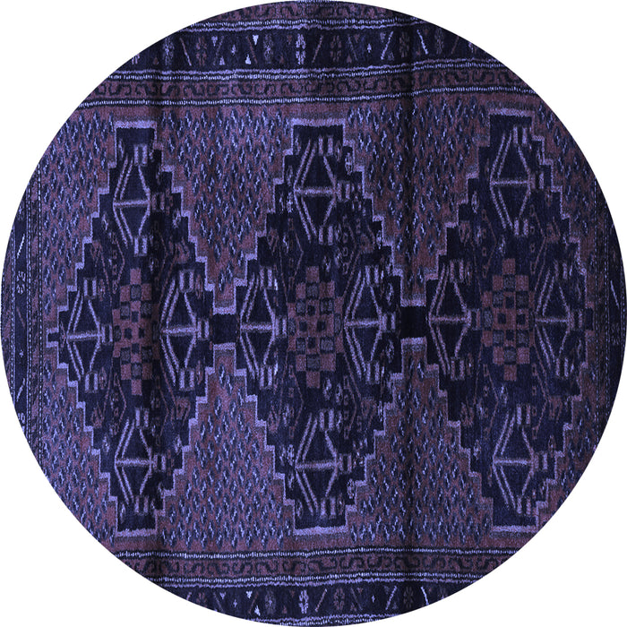 Round Persian Blue Traditional Rug, tr3115blu