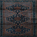 Square Persian Light Blue Traditional Rug, tr3115lblu