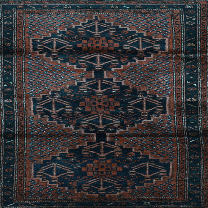 Square Machine Washable Persian Light Blue Traditional Rug, wshtr3115lblu