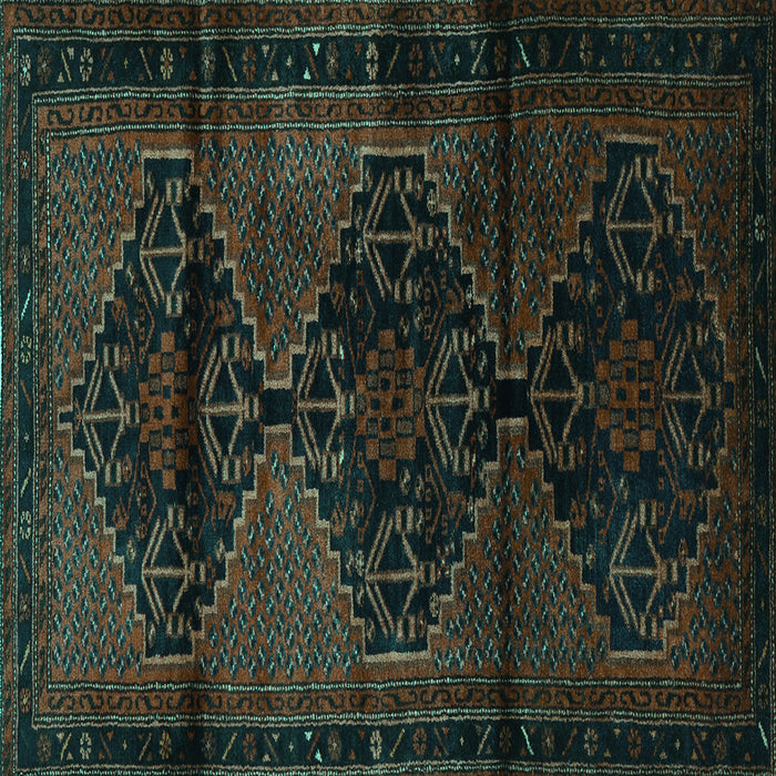 Square Persian Turquoise Traditional Rug, tr3115turq