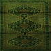 Serging Thickness of Persian Green Traditional Rug, tr3115grn