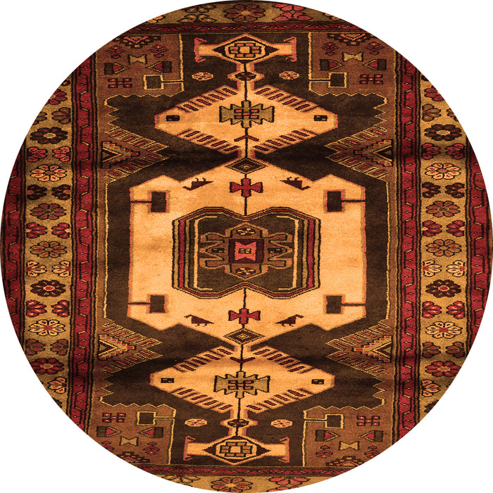 Square Persian Orange Traditional Rug, tr3116org