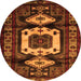 Square Persian Orange Traditional Rug, tr3116org