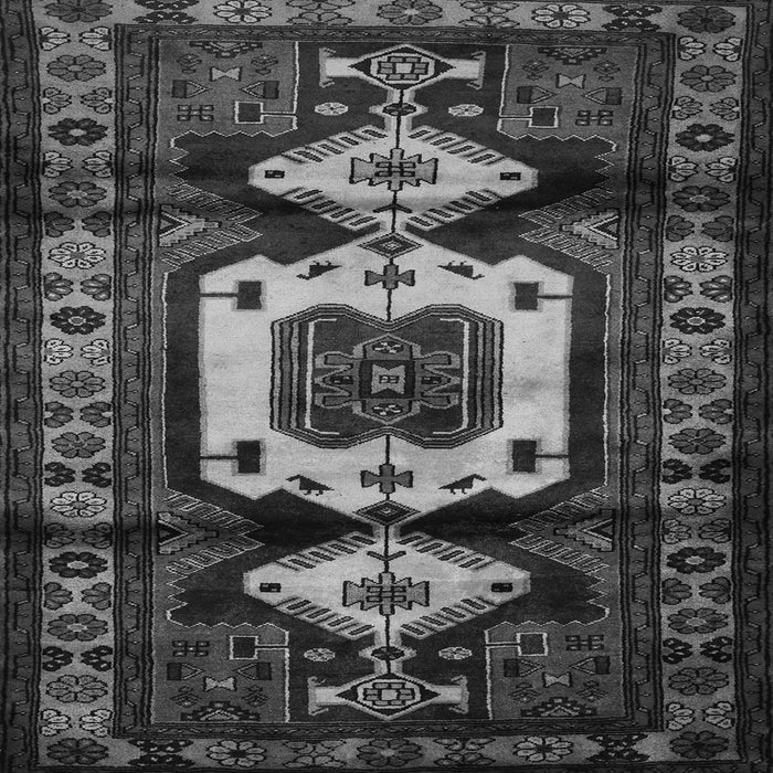 Round Machine Washable Persian Gray Traditional Rug, wshtr3116gry