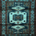 Square Machine Washable Persian Light Blue Traditional Rug, wshtr3116lblu