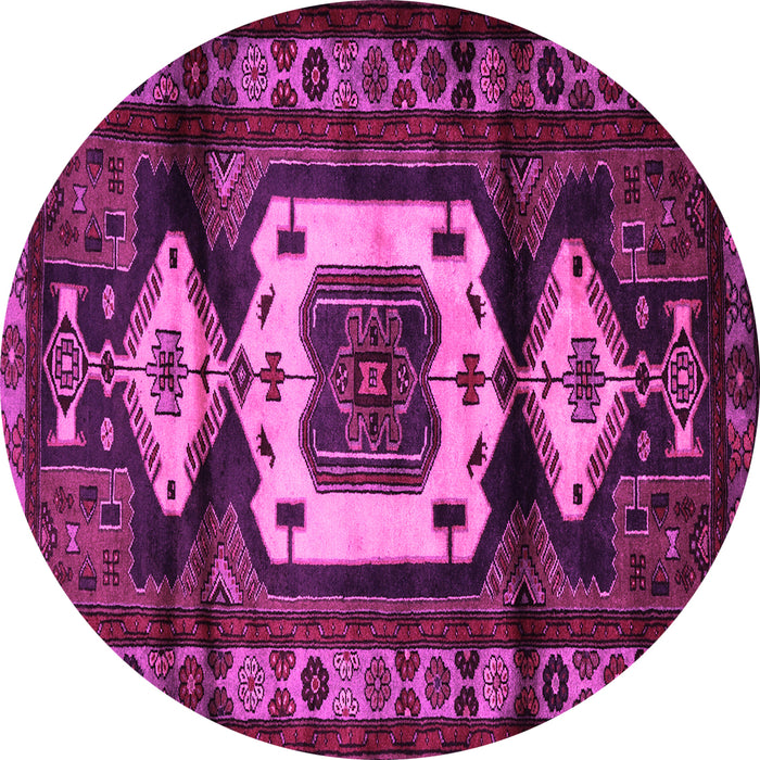 Round Persian Pink Traditional Rug, tr3116pnk