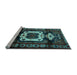 Sideview of Machine Washable Persian Light Blue Traditional Rug, wshtr3116lblu