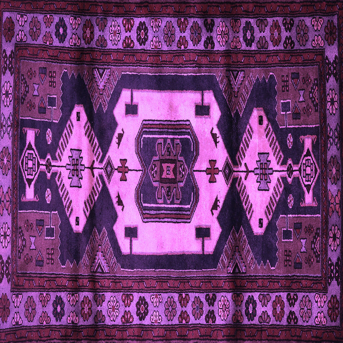 Square Machine Washable Persian Purple Traditional Area Rugs, wshtr3116pur