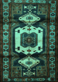 Persian Turquoise Traditional Rug, tr3116turq