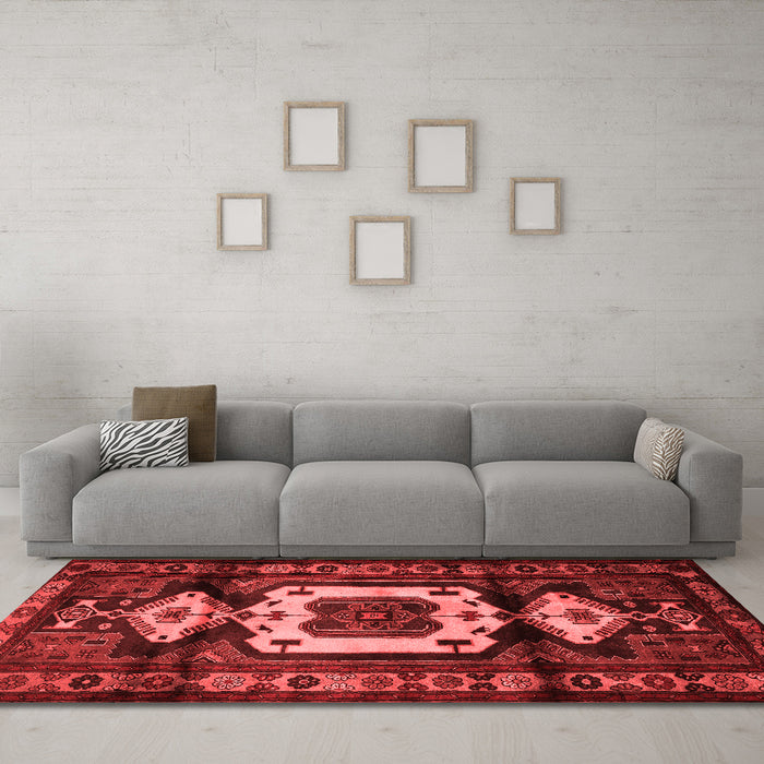 Traditional Red Washable Rugs