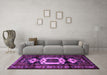 Machine Washable Persian Purple Traditional Area Rugs in a Living Room, wshtr3116pur