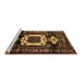 Sideview of Machine Washable Persian Brown Traditional Rug, wshtr3116brn