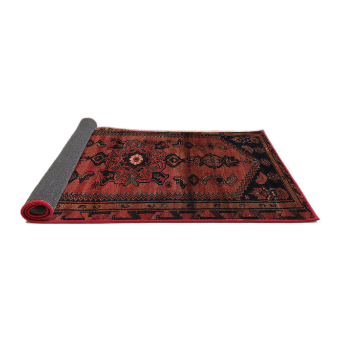 Sideview of Traditional Maroon Red Persian Rug, tr3117