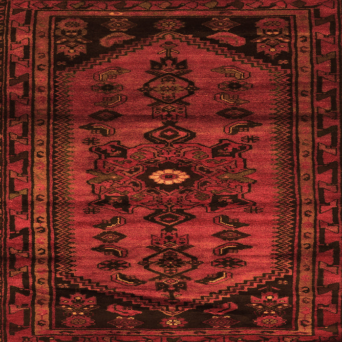 Serging Thickness of Persian Orange Traditional Rug, tr3117org