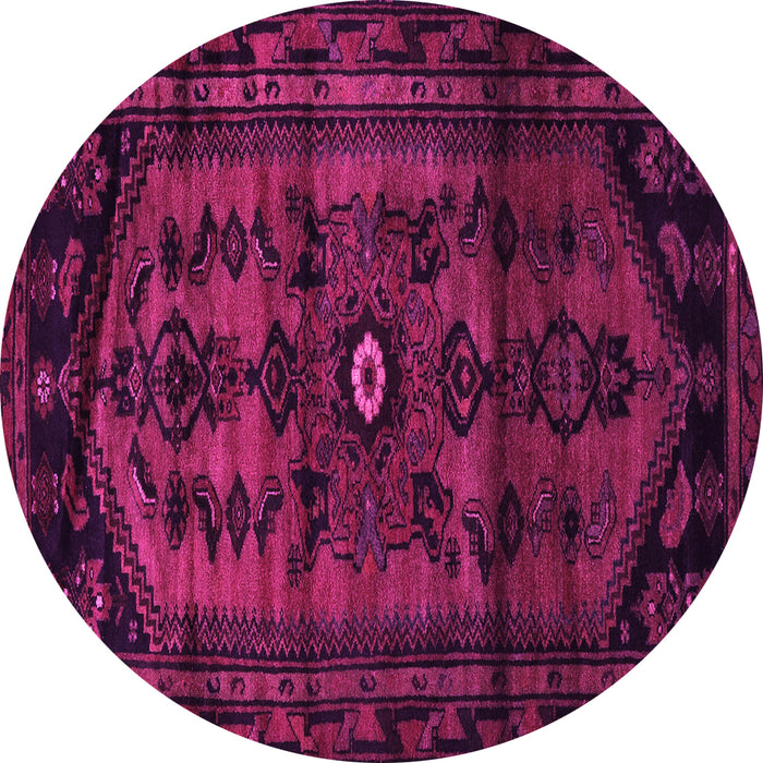 Round Persian Pink Traditional Rug, tr3117pnk