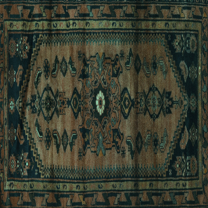 Square Persian Turquoise Traditional Rug, tr3117turq