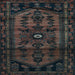 Square Persian Light Blue Traditional Rug, tr3117lblu
