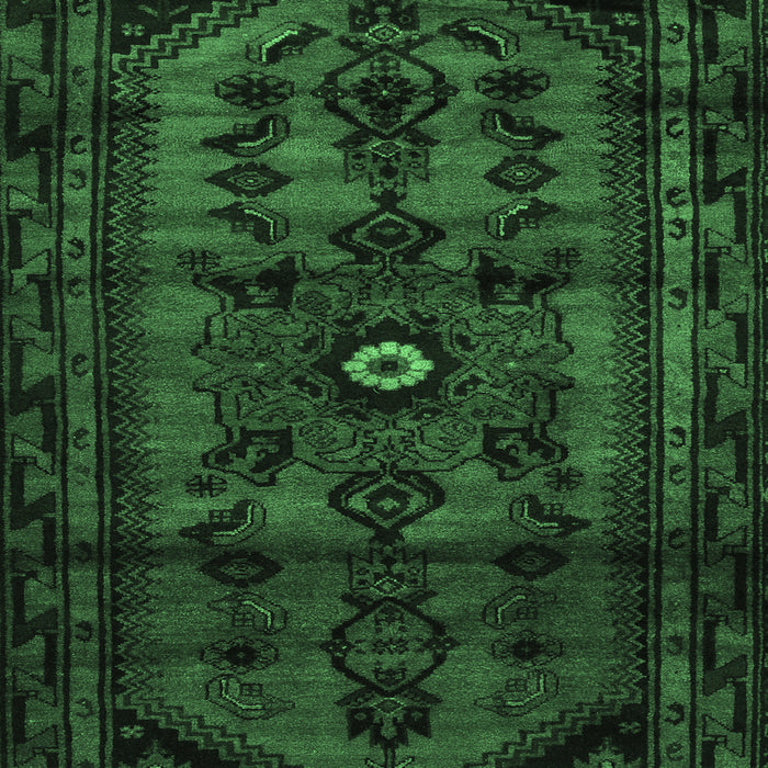 Machine Washable Persian Emerald Green Traditional Area Rugs, wshtr3117emgrn