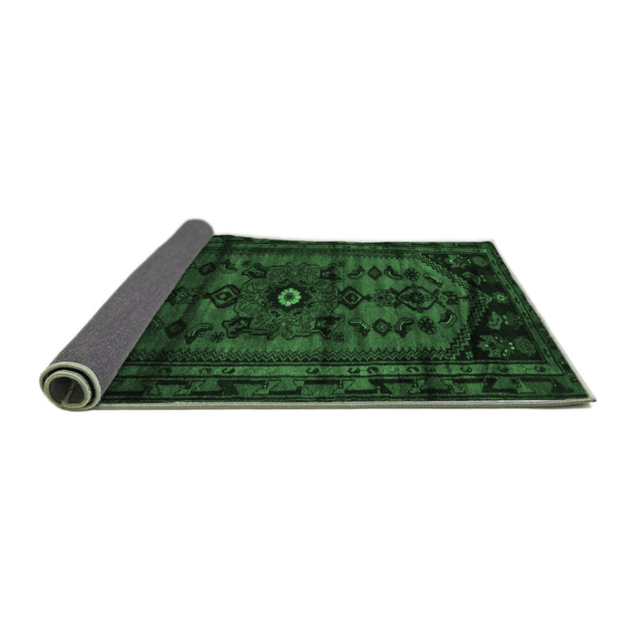 Sideview of Persian Emerald Green Traditional Rug, tr3117emgrn