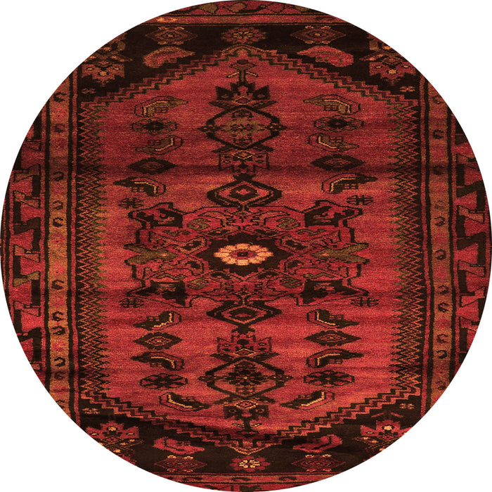 Machine Washable Persian Orange Traditional Area Rugs, wshtr3117org