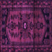 Square Persian Purple Traditional Rug, tr3117pur