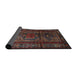 Sideview of Traditional Brown Persian Rug, tr3118