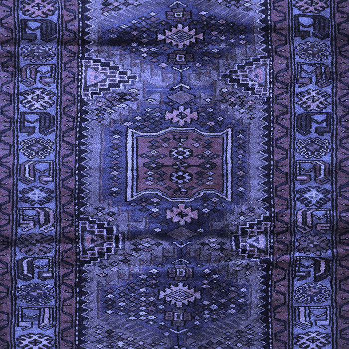 Machine Washable Persian Blue Traditional Rug, wshtr3118blu
