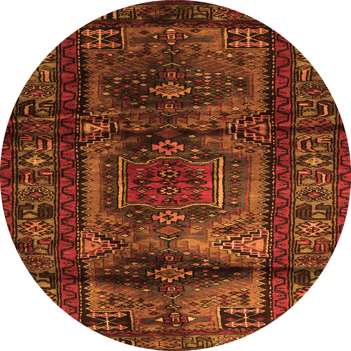 Square Persian Orange Traditional Rug, tr3118org