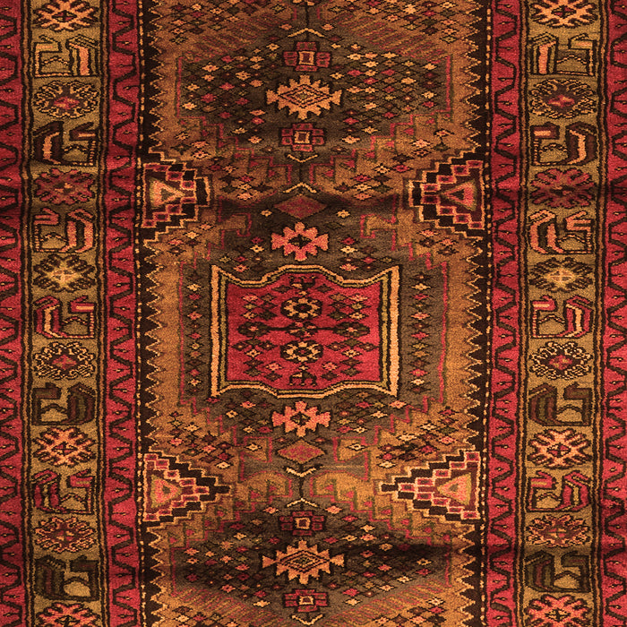 Serging Thickness of Machine Washable Persian Orange Traditional Area Rugs, wshtr3118org