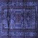 Square Persian Blue Traditional Rug, tr3118blu