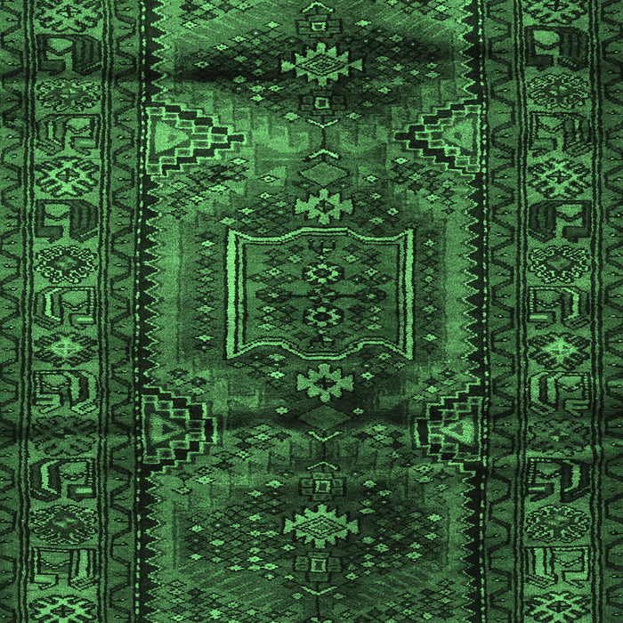 Machine Washable Persian Emerald Green Traditional Area Rugs, wshtr3118emgrn
